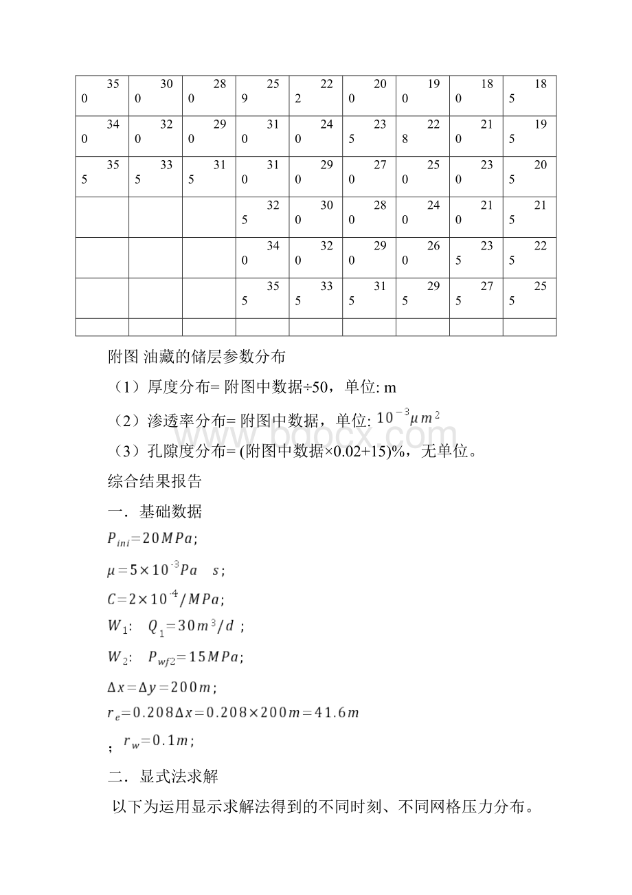 油藏数值模拟刘月田上机作业.docx_第2页