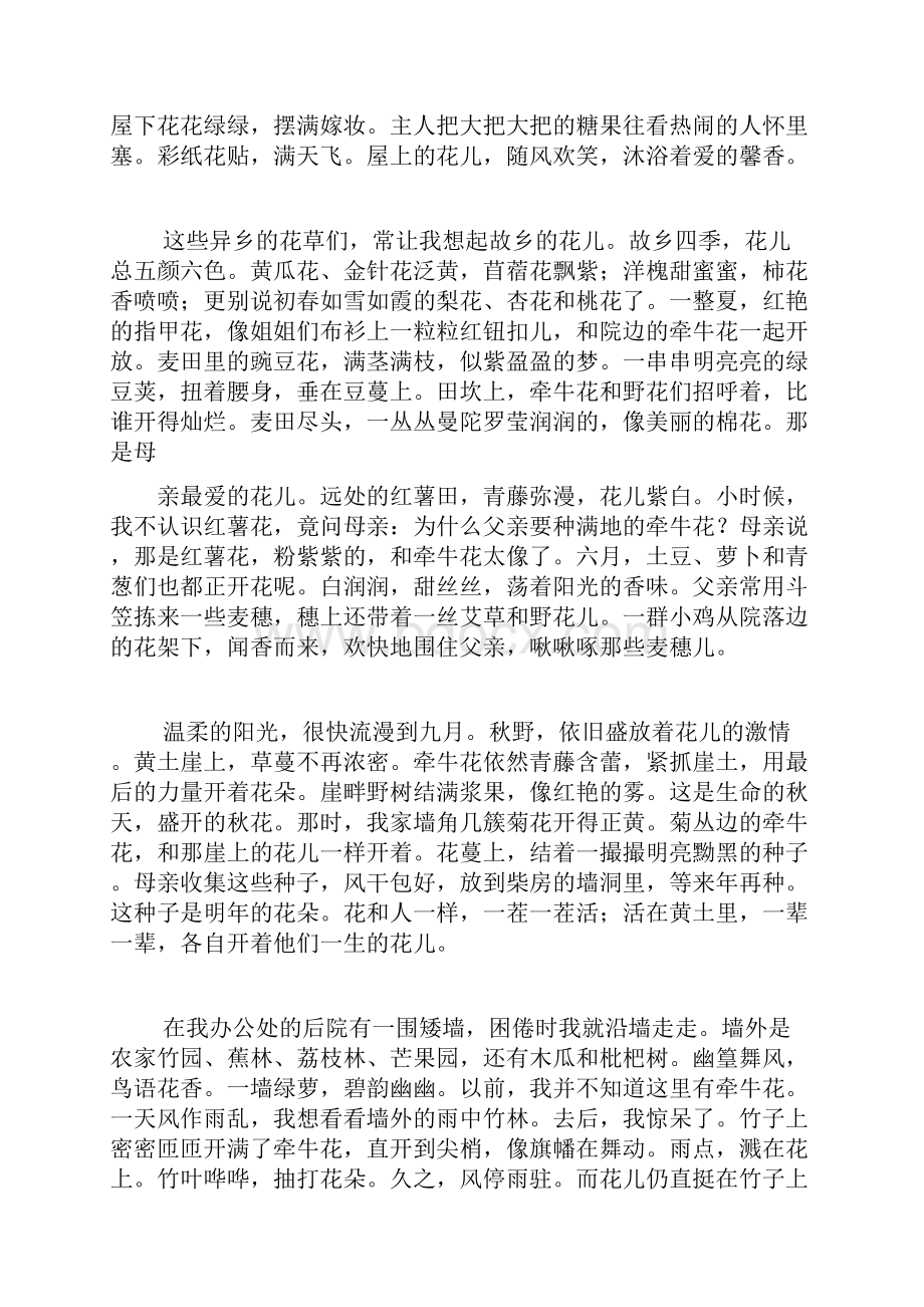 牵牛花开的地方阅读答案2.docx_第2页