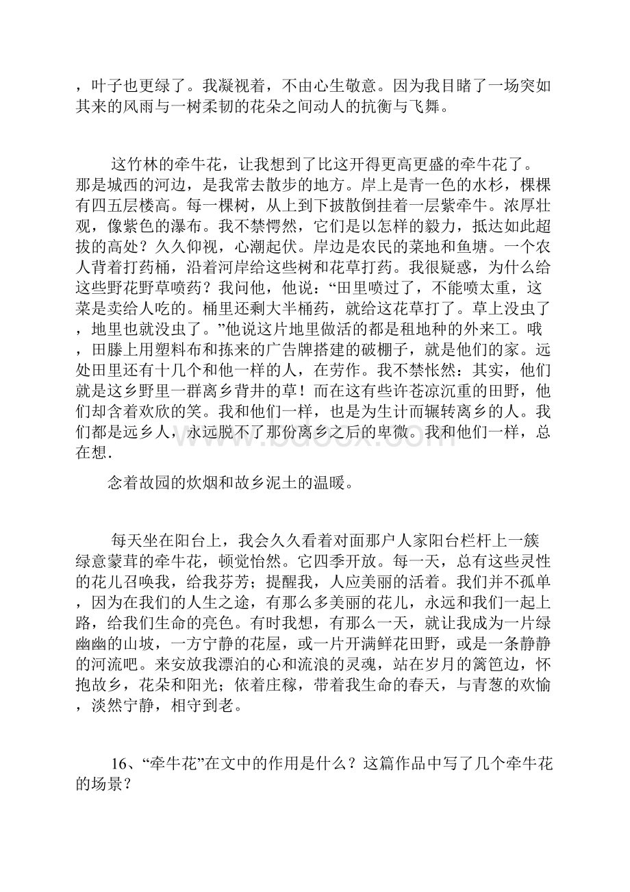 牵牛花开的地方阅读答案2.docx_第3页