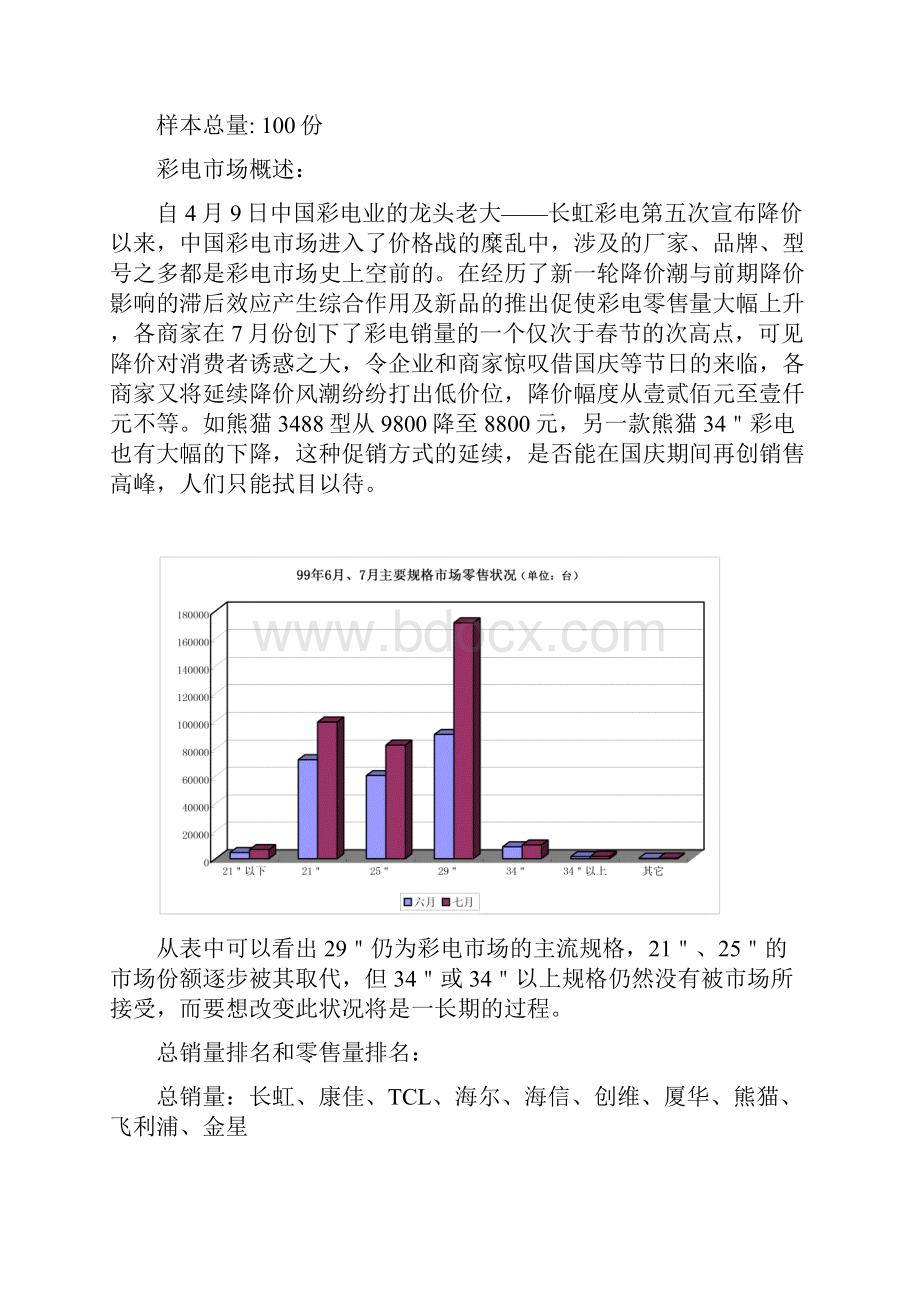 家用彩电市场销售状况及调研报告.docx_第2页