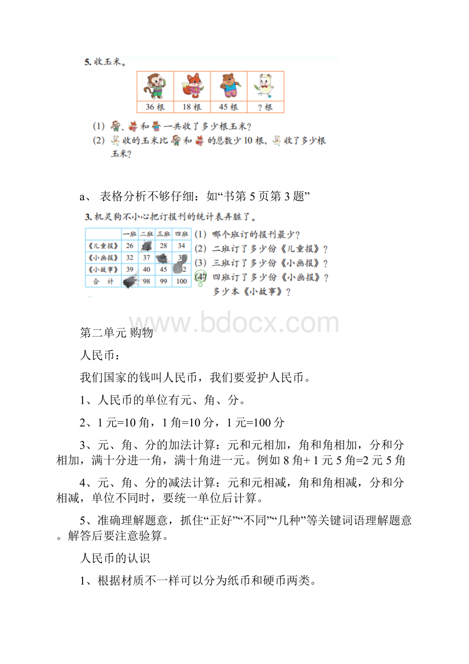 小学二年级数学上册复习试题重点内容汇总.docx_第2页