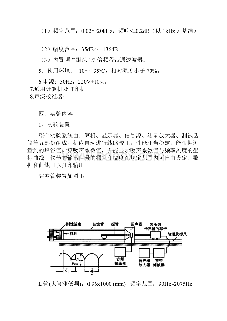 驻波管法测吸声系数实验指导书.docx_第2页