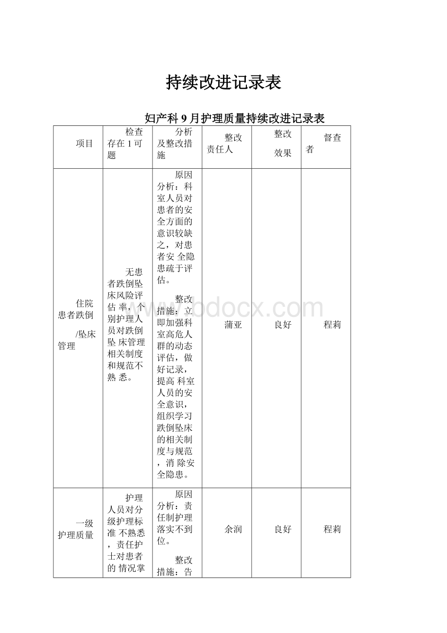 持续改进记录表.docx_第1页