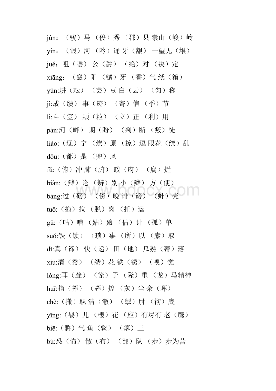 部编版四年级下册58单元字词要点附答案.docx_第2页