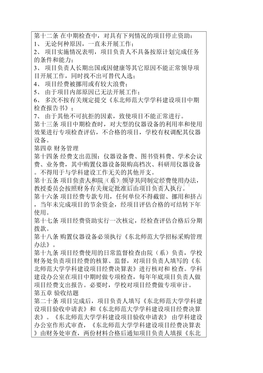 东北师范大学学科建设项目暂行管理办法doc211.docx_第3页