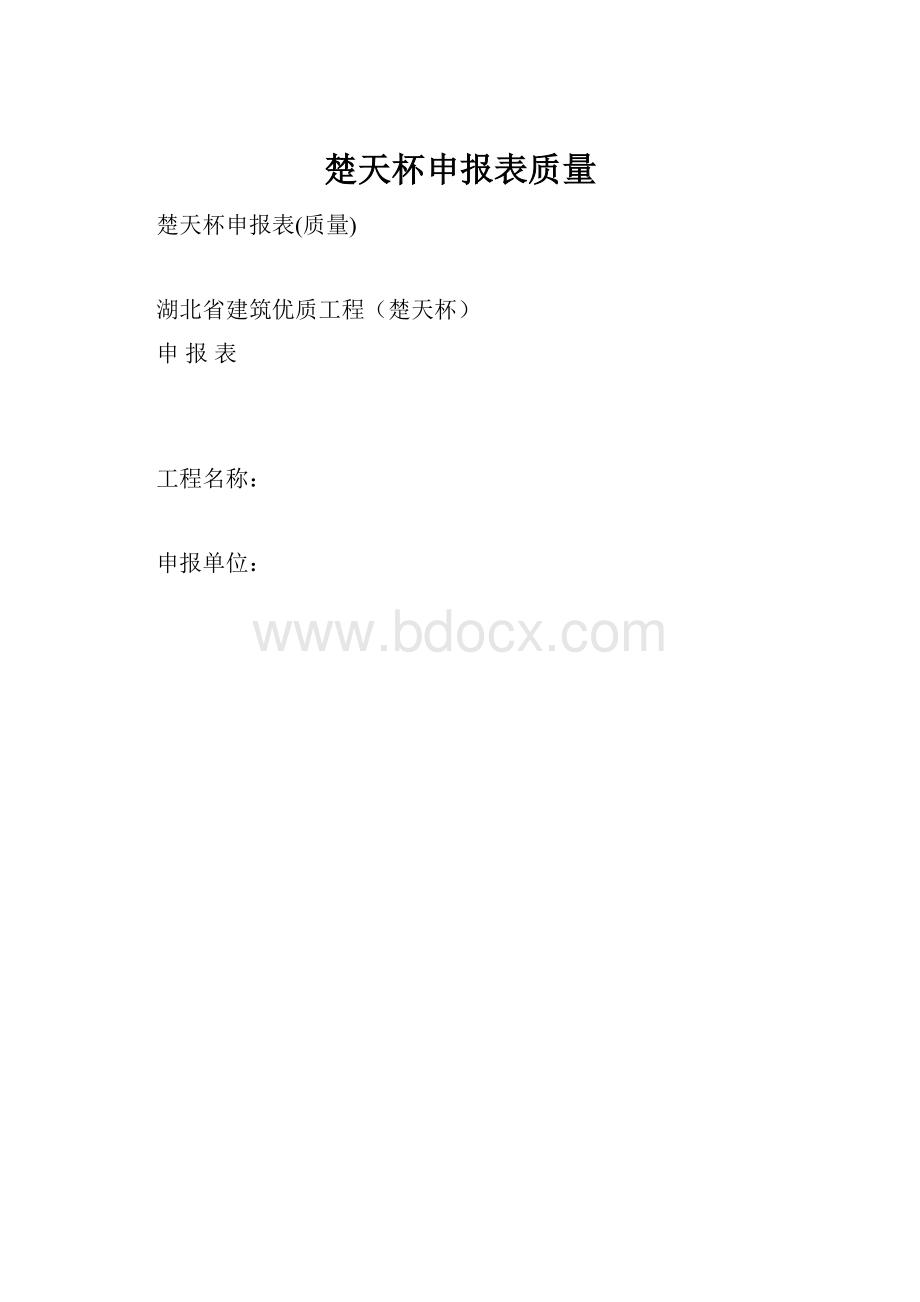 楚天杯申报表质量.docx