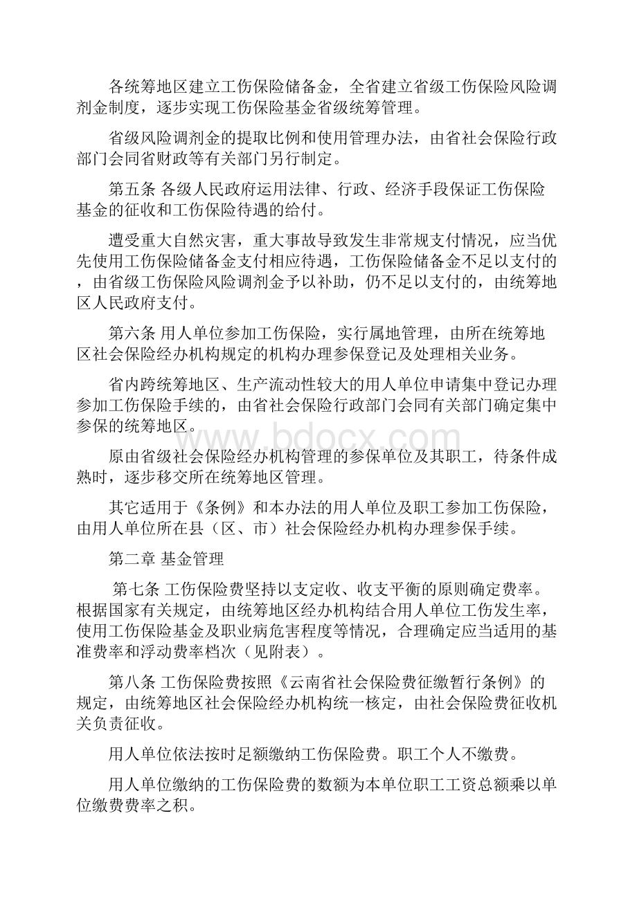 云南省实施《工伤保险条例》办法.docx_第2页