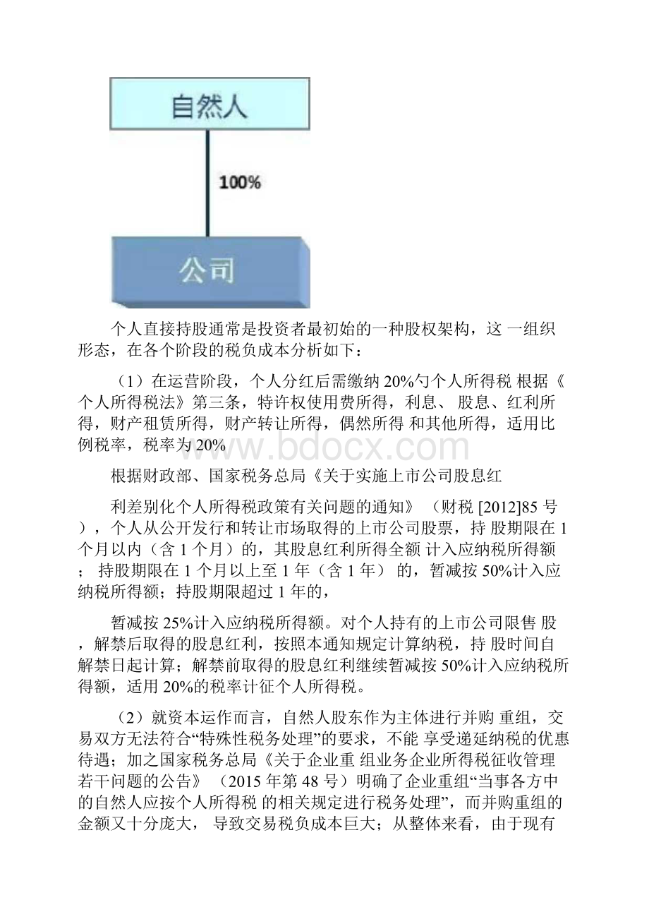 个人股东三种持股方式税负成本比较x.docx_第2页