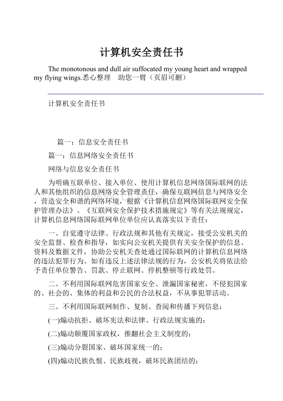 计算机安全责任书.docx