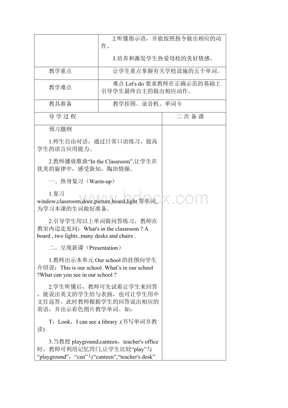 人教PEP四年级英语下册导学设计全册.docx_第2页