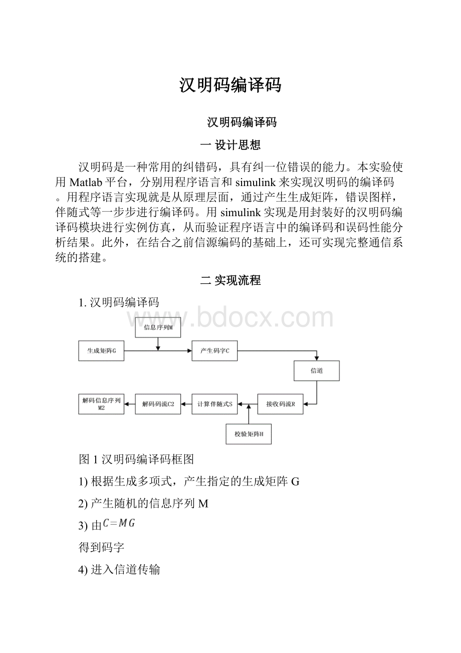 汉明码编译码.docx_第1页