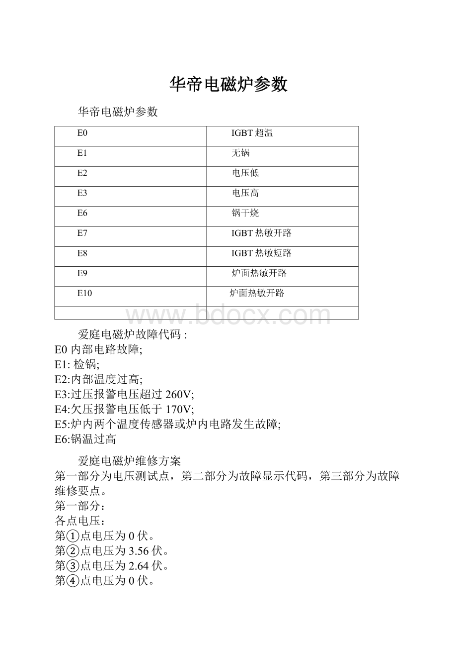 华帝电磁炉参数.docx