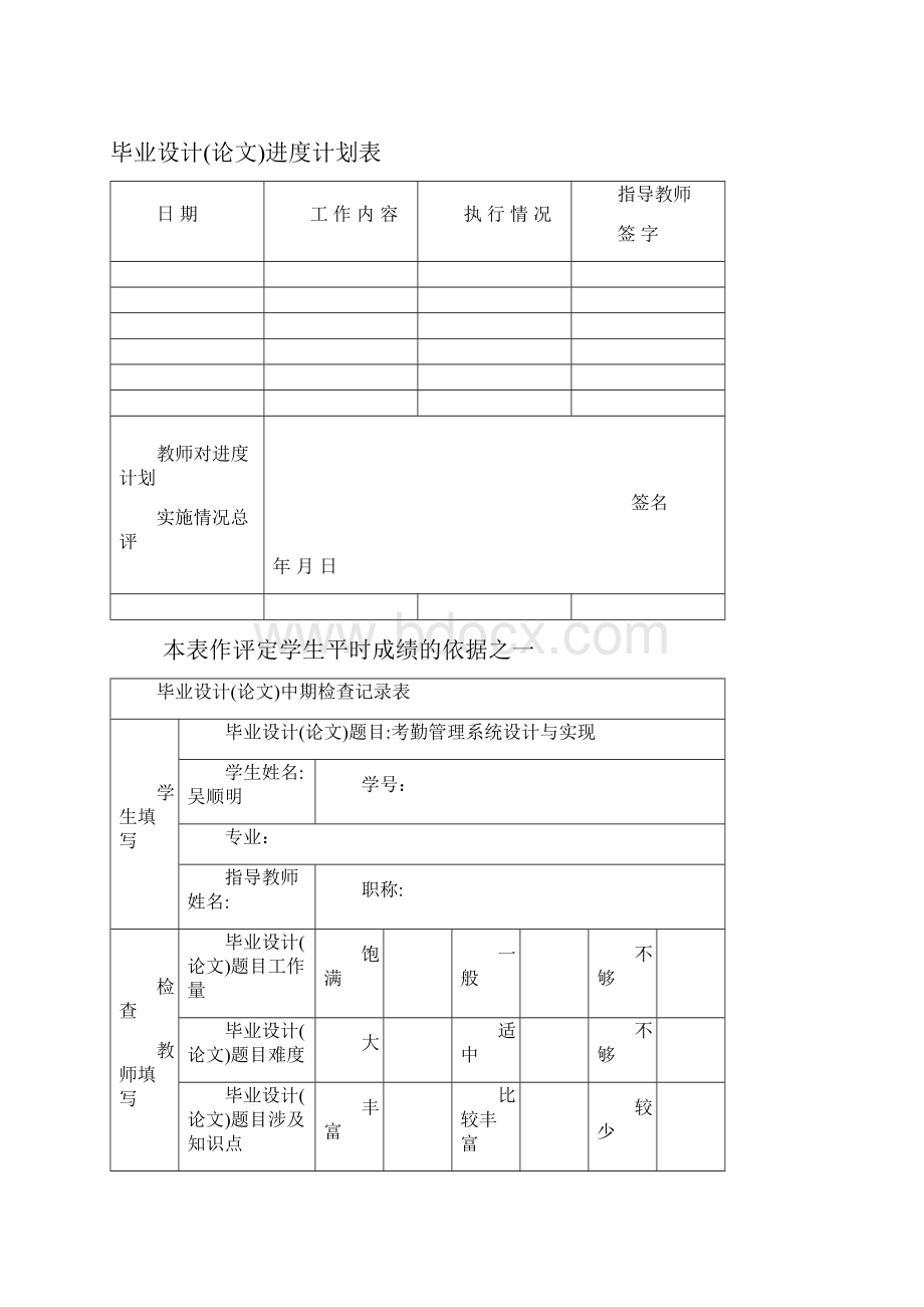 考勤管理系统设计与实现毕业设计论文.docx_第2页