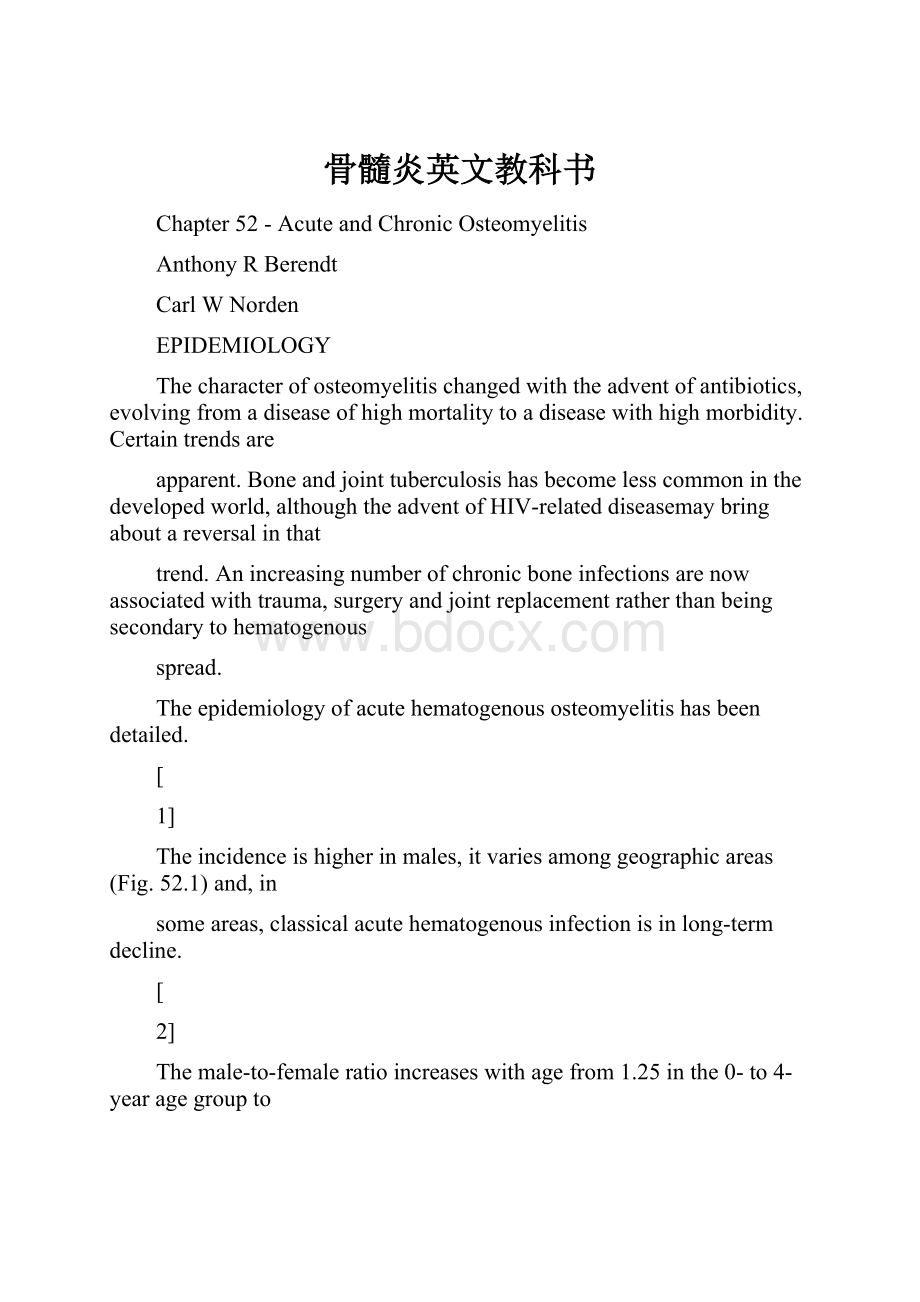 骨髓炎英文教科书.docx_第1页