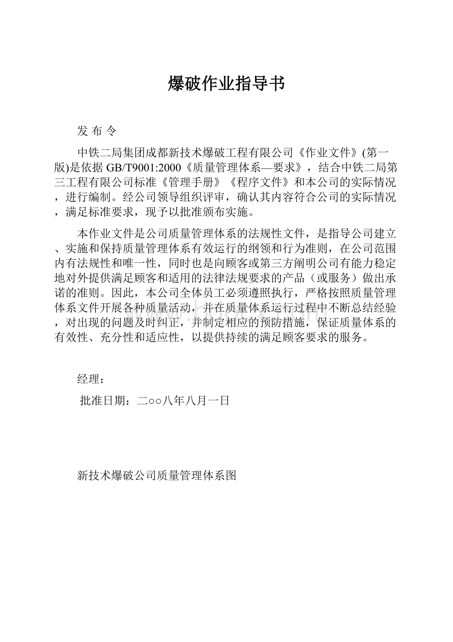 爆破作业指导书.docx