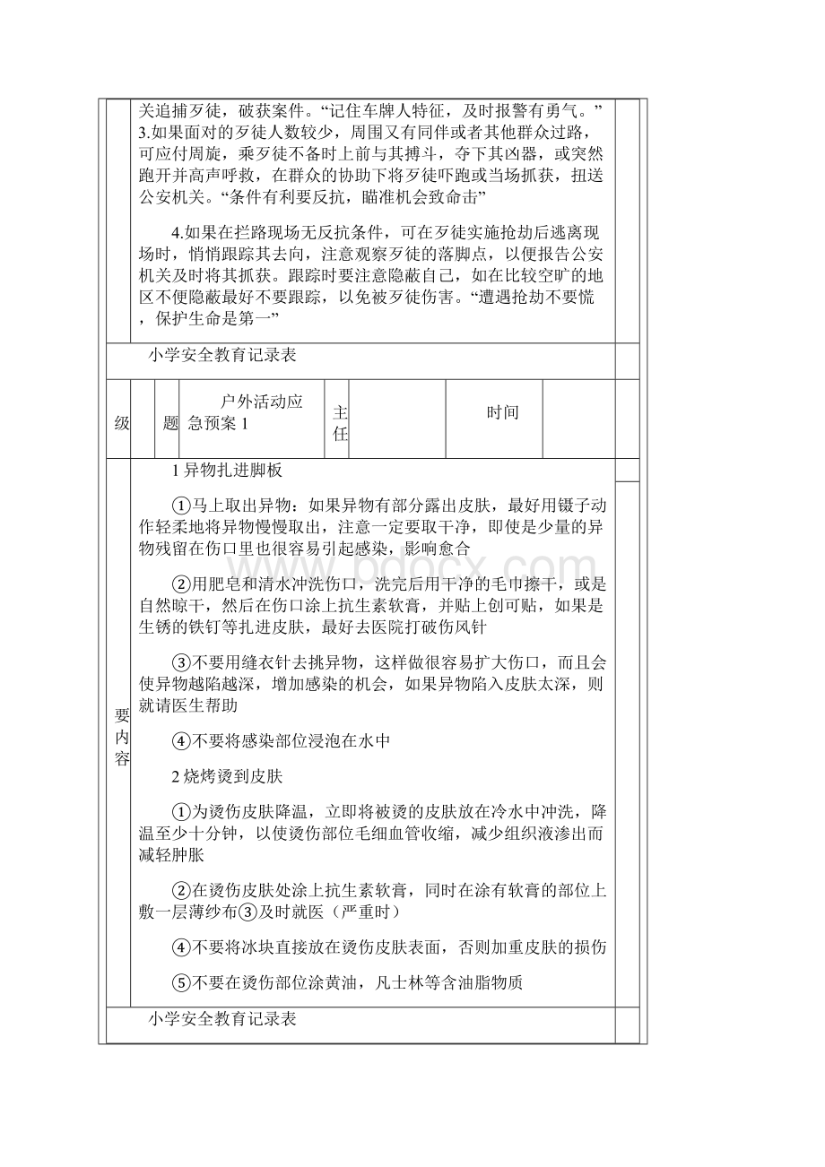 班级安全教育记录.docx_第2页