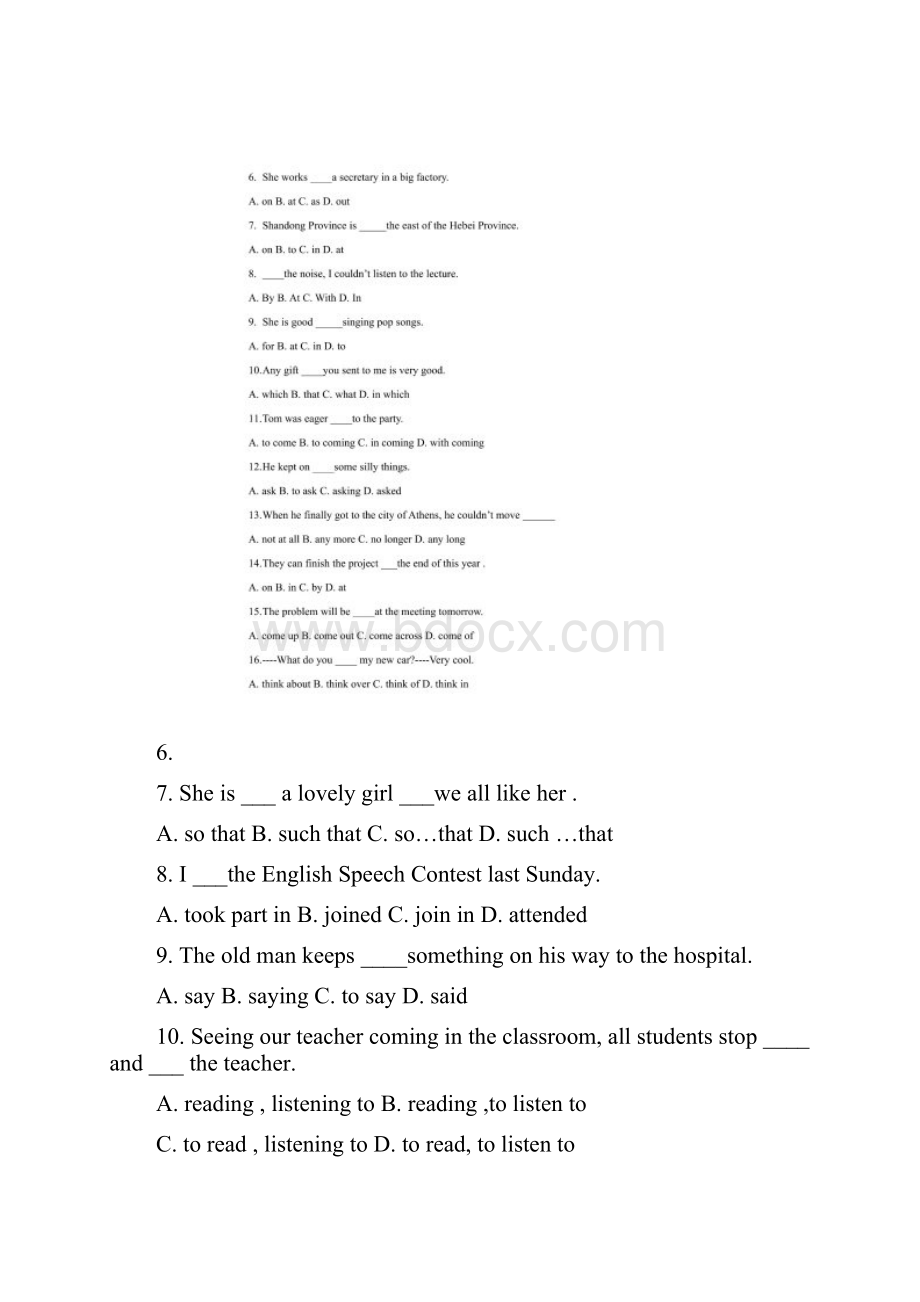 中职英语基础模块上册期末复习题.docx_第3页