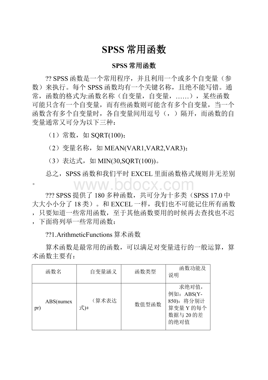 SPSS常用函数.docx_第1页