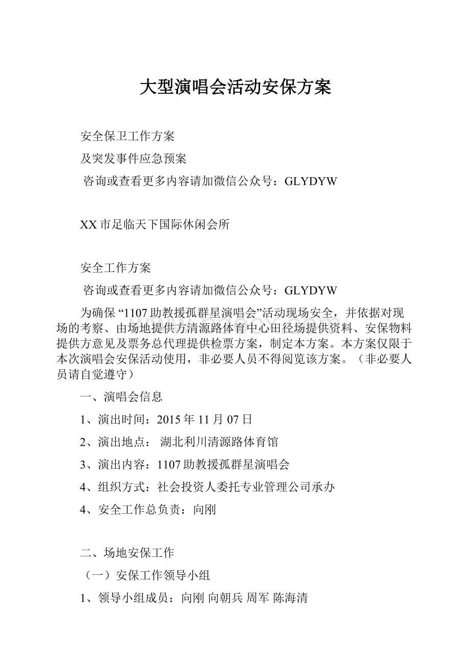 大型演唱会活动安保方案.docx