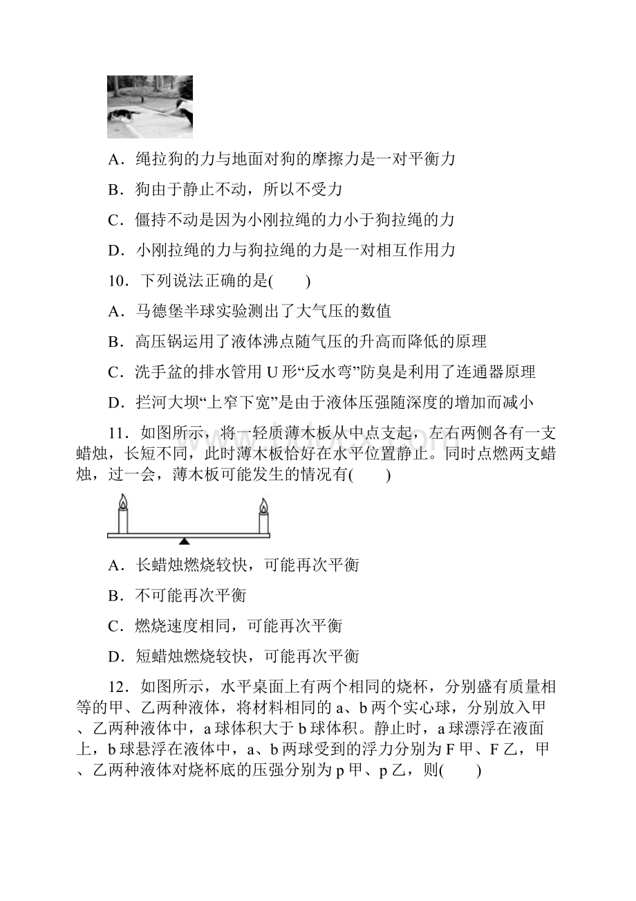 届河北省初中毕业生升学文化课考试 滚动检测卷二.docx_第3页