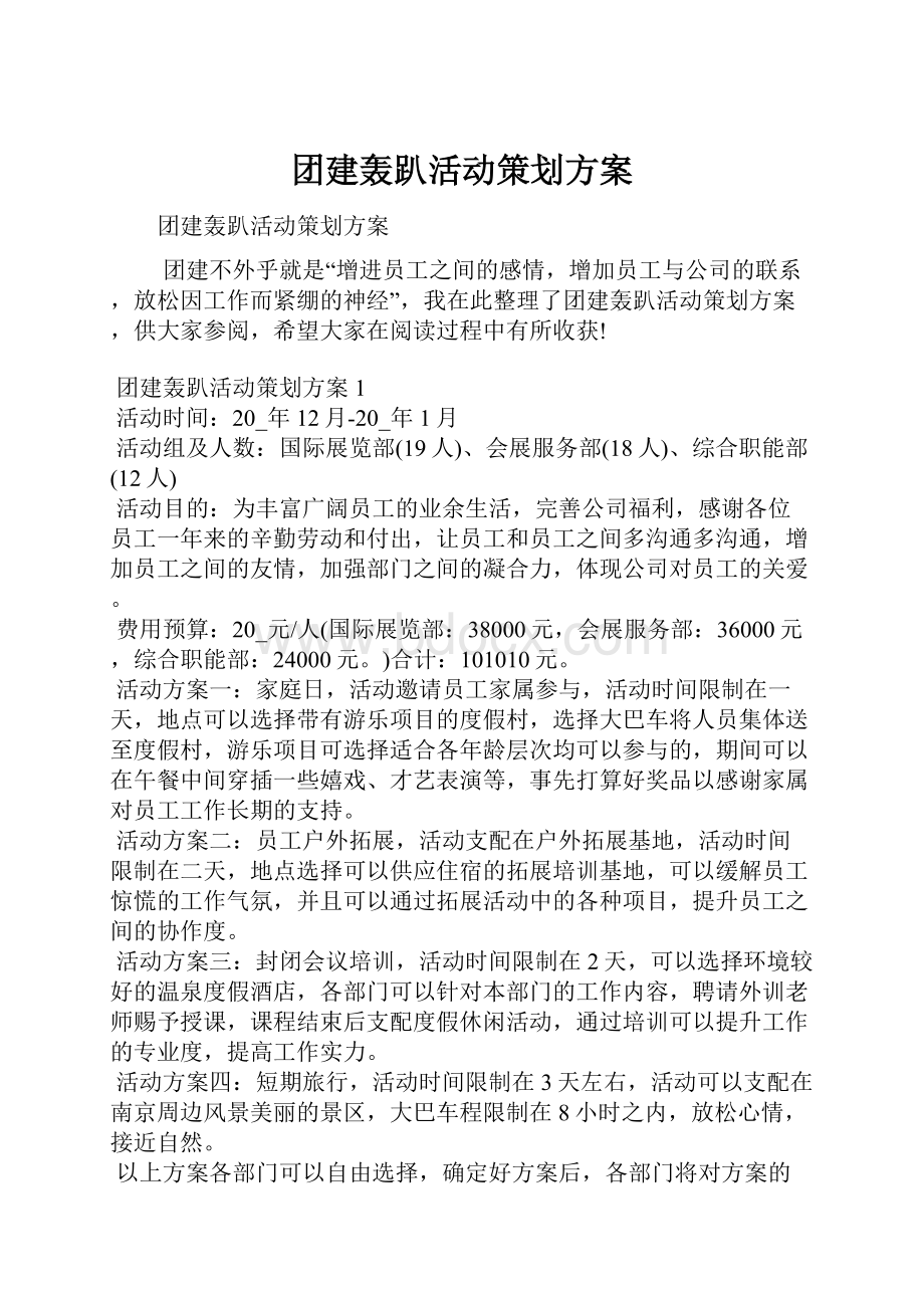 团建轰趴活动策划方案.docx_第1页