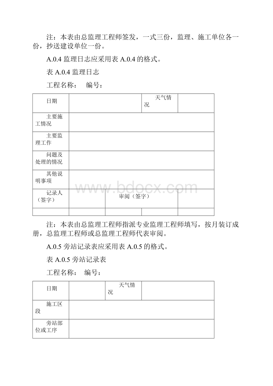 《水运工程施工监理规范》JTS252规范资料表格.docx_第3页