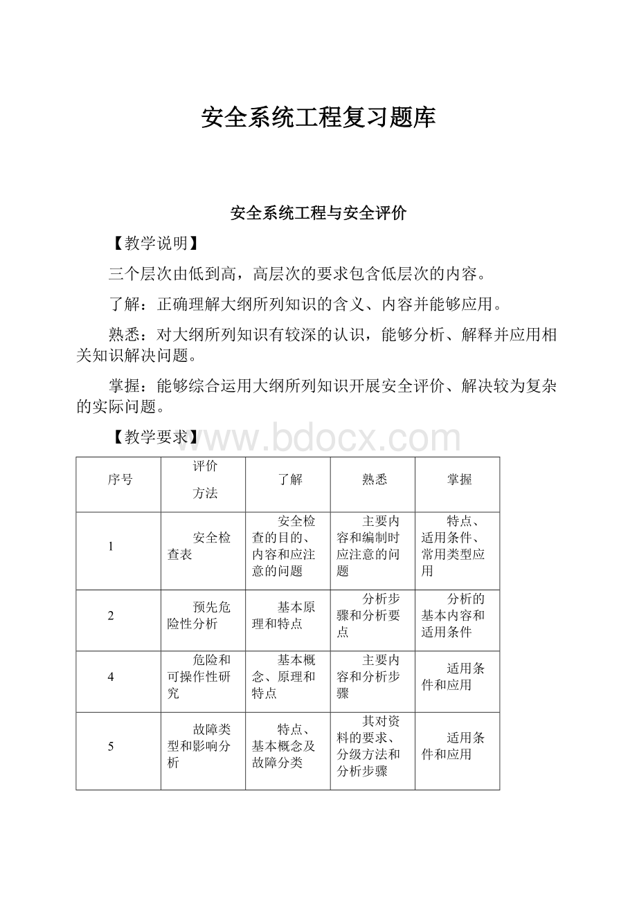 安全系统工程复习题库.docx