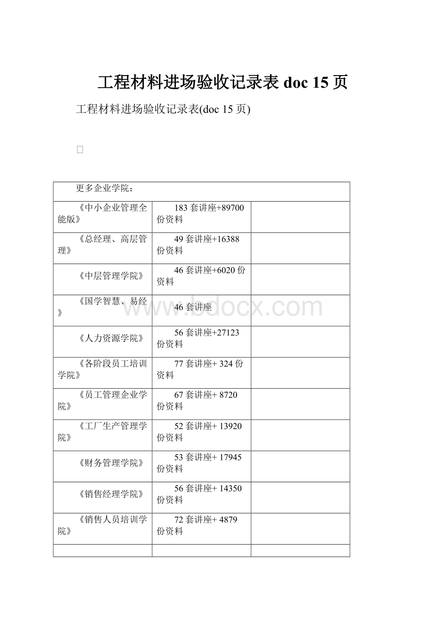 工程材料进场验收记录表doc 15页.docx