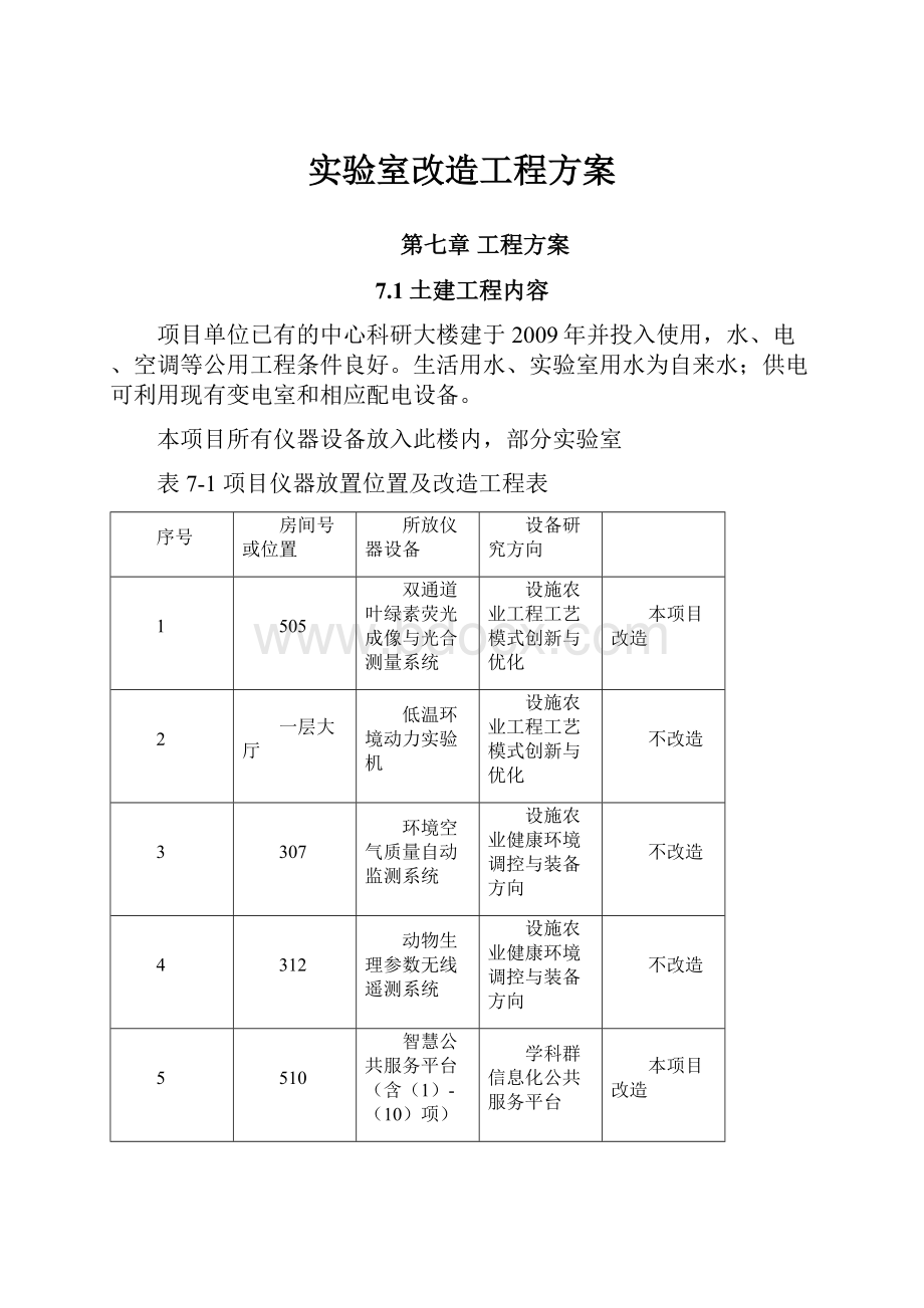 实验室改造工程方案.docx