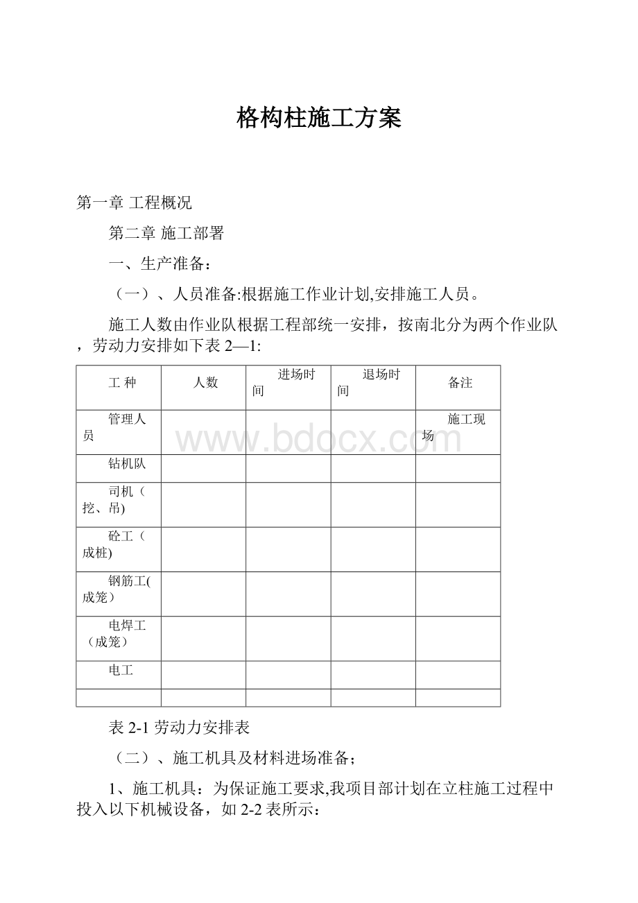 格构柱施工方案.docx_第1页