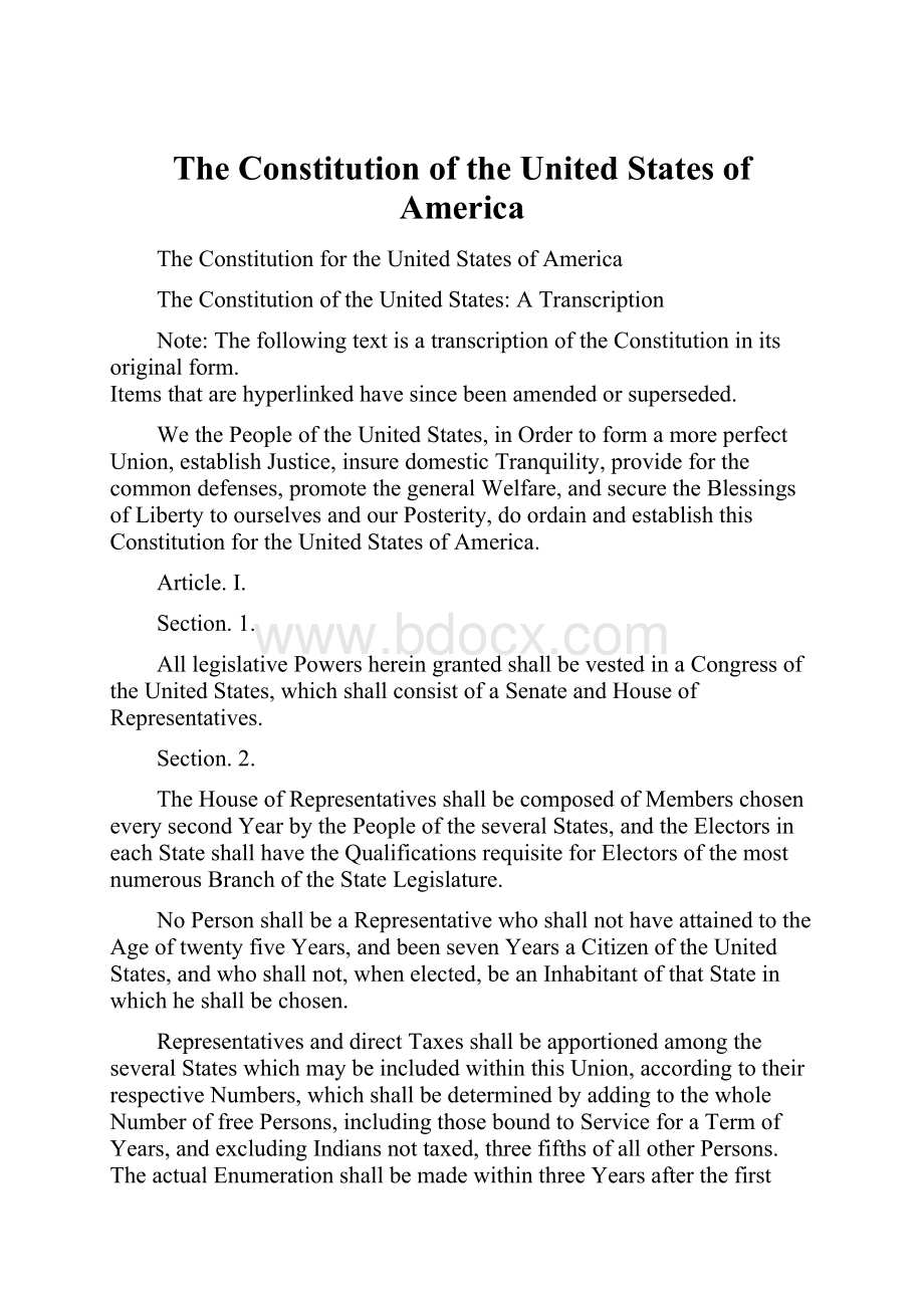 The Constitution of the United States of America.docx