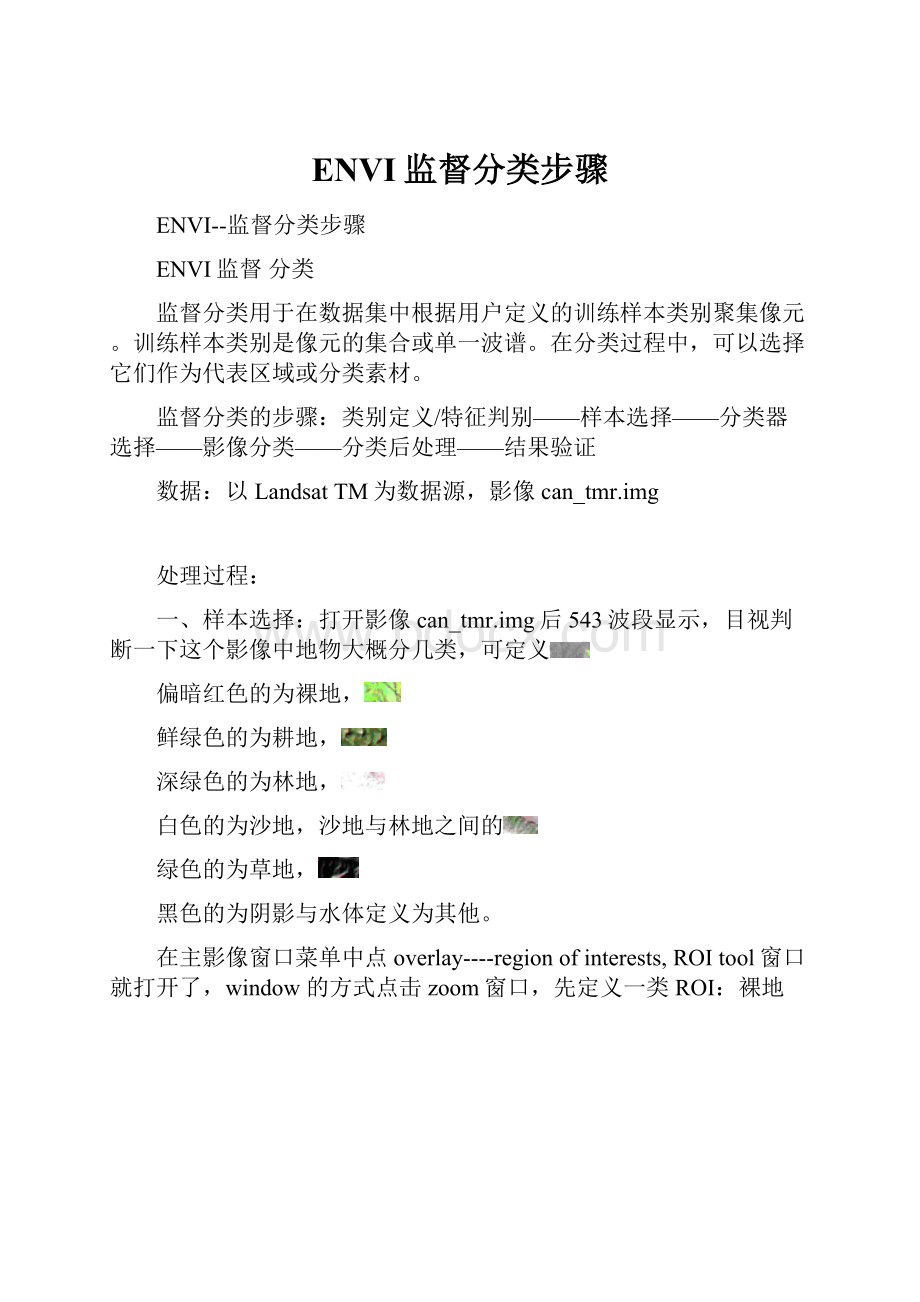 ENVI监督分类步骤.docx