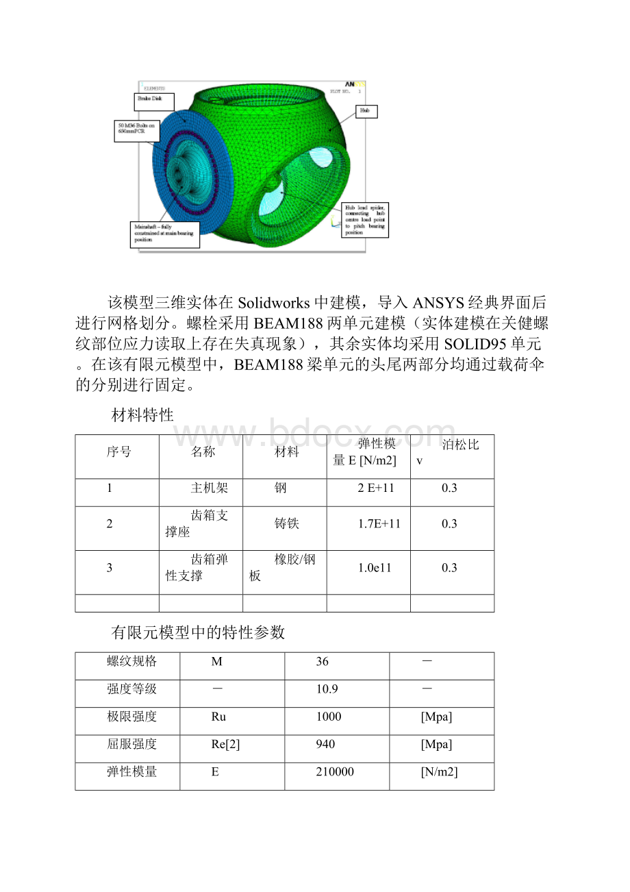 基于ANSYS的风力发电机螺栓强度分析报告.docx_第3页