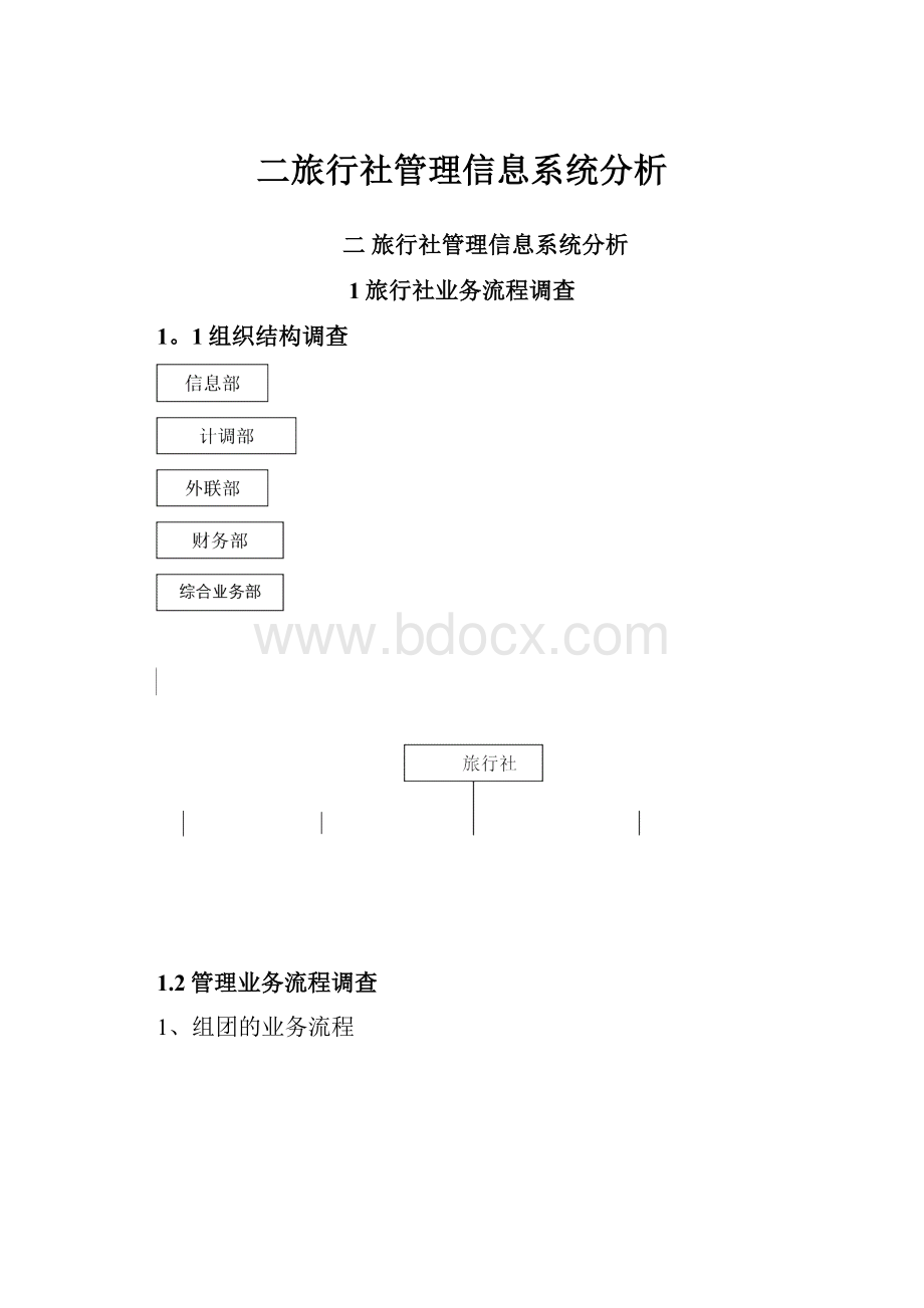 二旅行社管理信息系统分析.docx