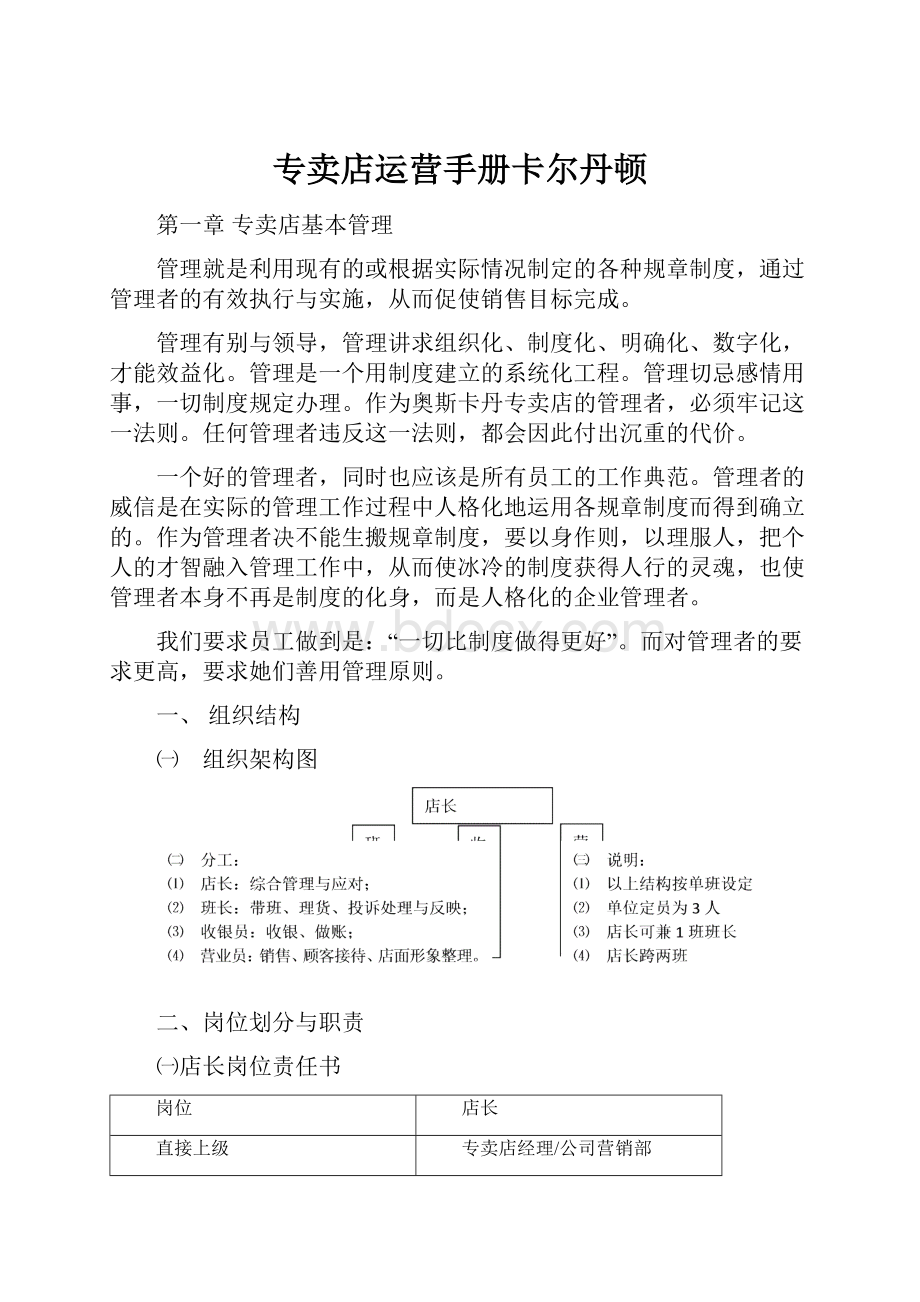 专卖店运营手册卡尔丹顿.docx