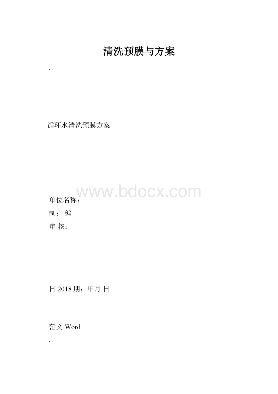 清洗预膜与方案.docx_第1页