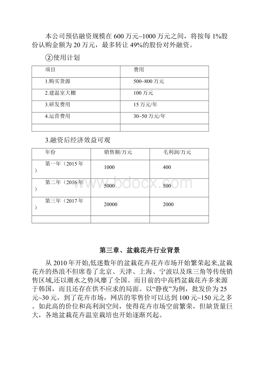 最新中高端盆栽花卉网站融资经营项目商业计划书.docx_第2页