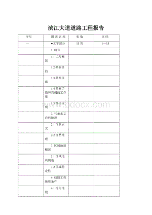 滨江大道道路工程报告.docx