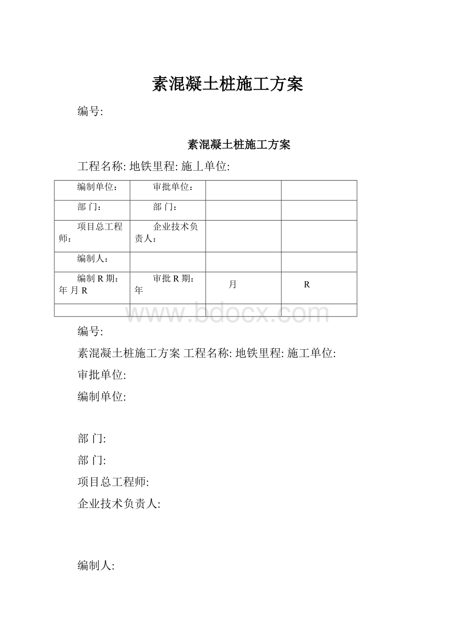 素混凝土桩施工方案.docx