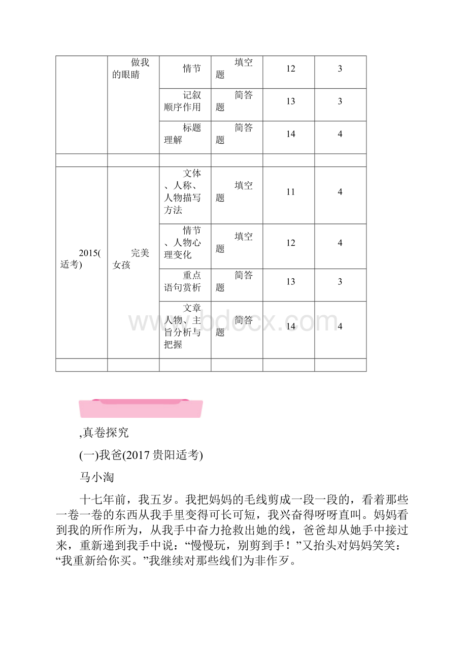 中考语文总复习贵阳专版练习专题10 记叙文阅读.docx_第3页