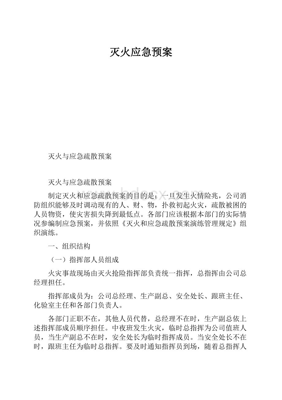 灭火应急预案.docx