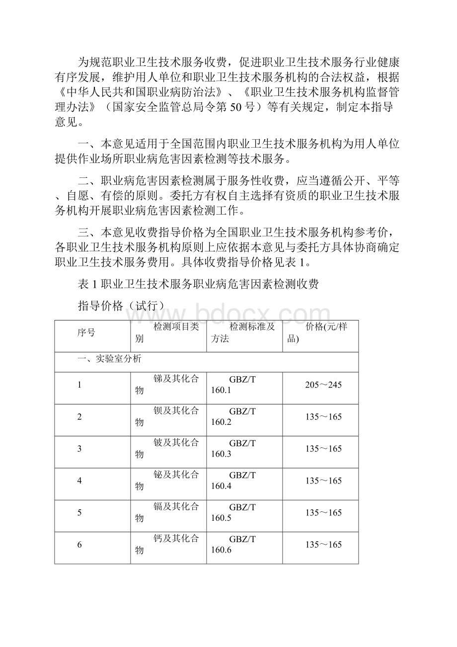 职业病危害因素检测收费指导意见试行.docx_第3页