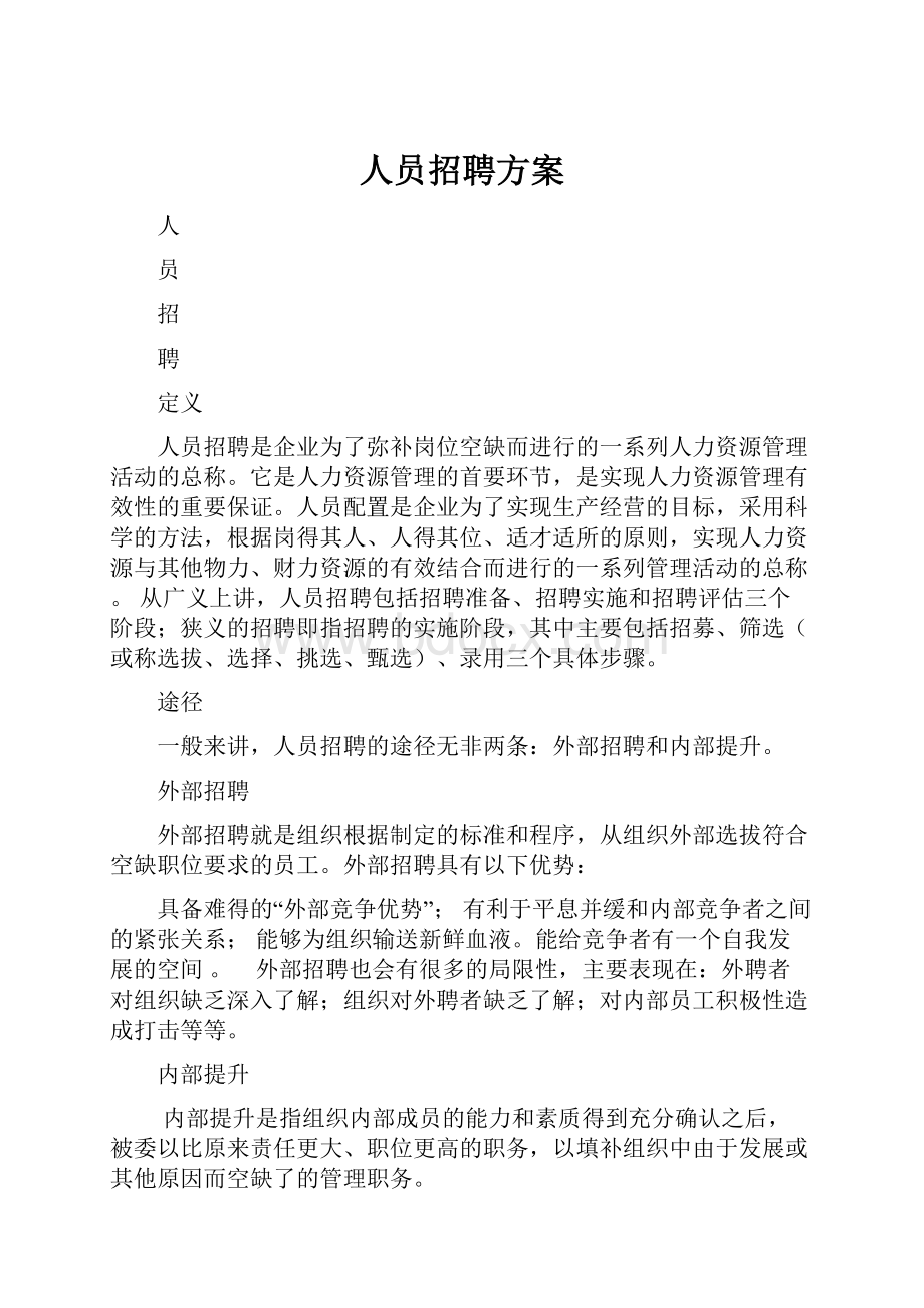 人员招聘方案.docx_第1页