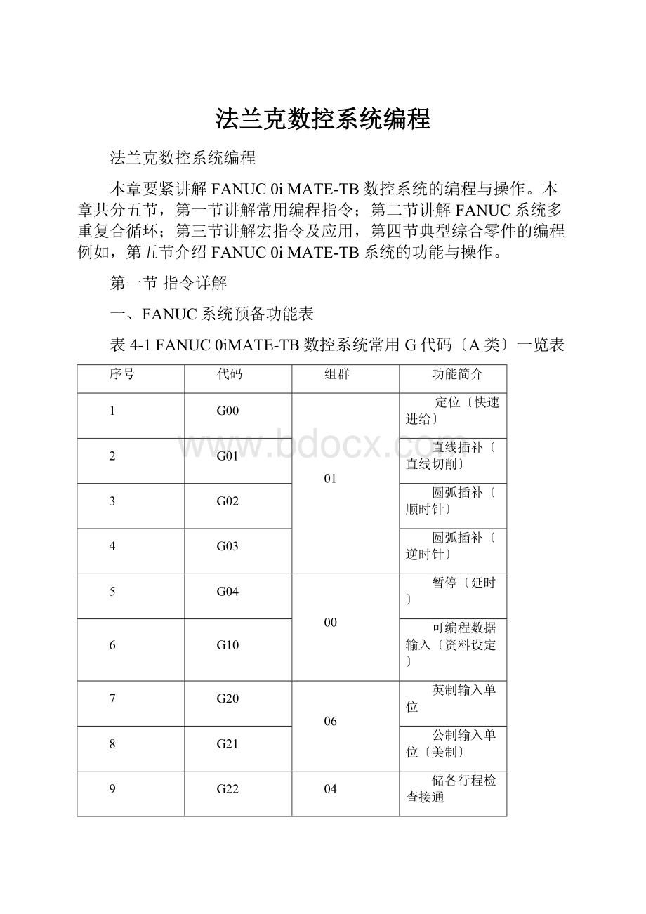 法兰克数控系统编程.docx