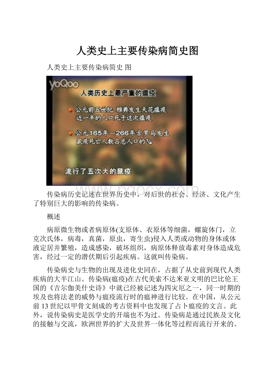 人类史上主要传染病简史图.docx