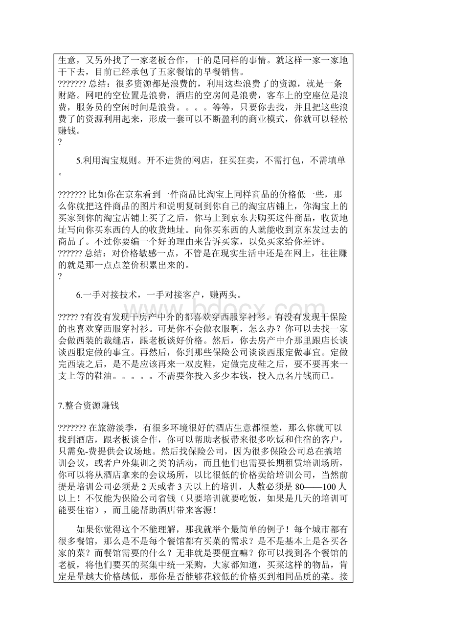 教你如何赚钱白手起家项目.docx_第3页