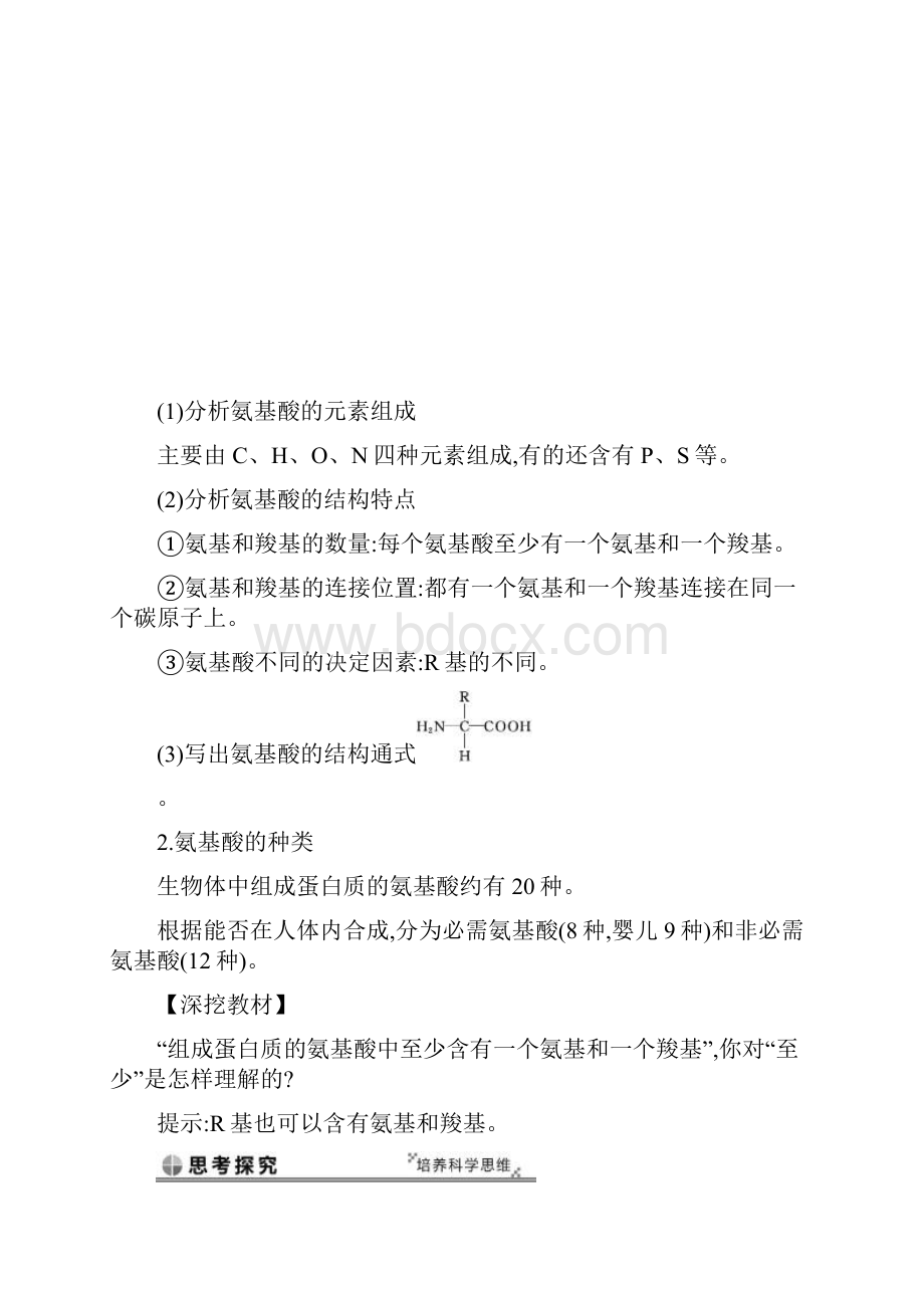 届 一轮复习 人教版 蛋白质 学案.docx_第2页