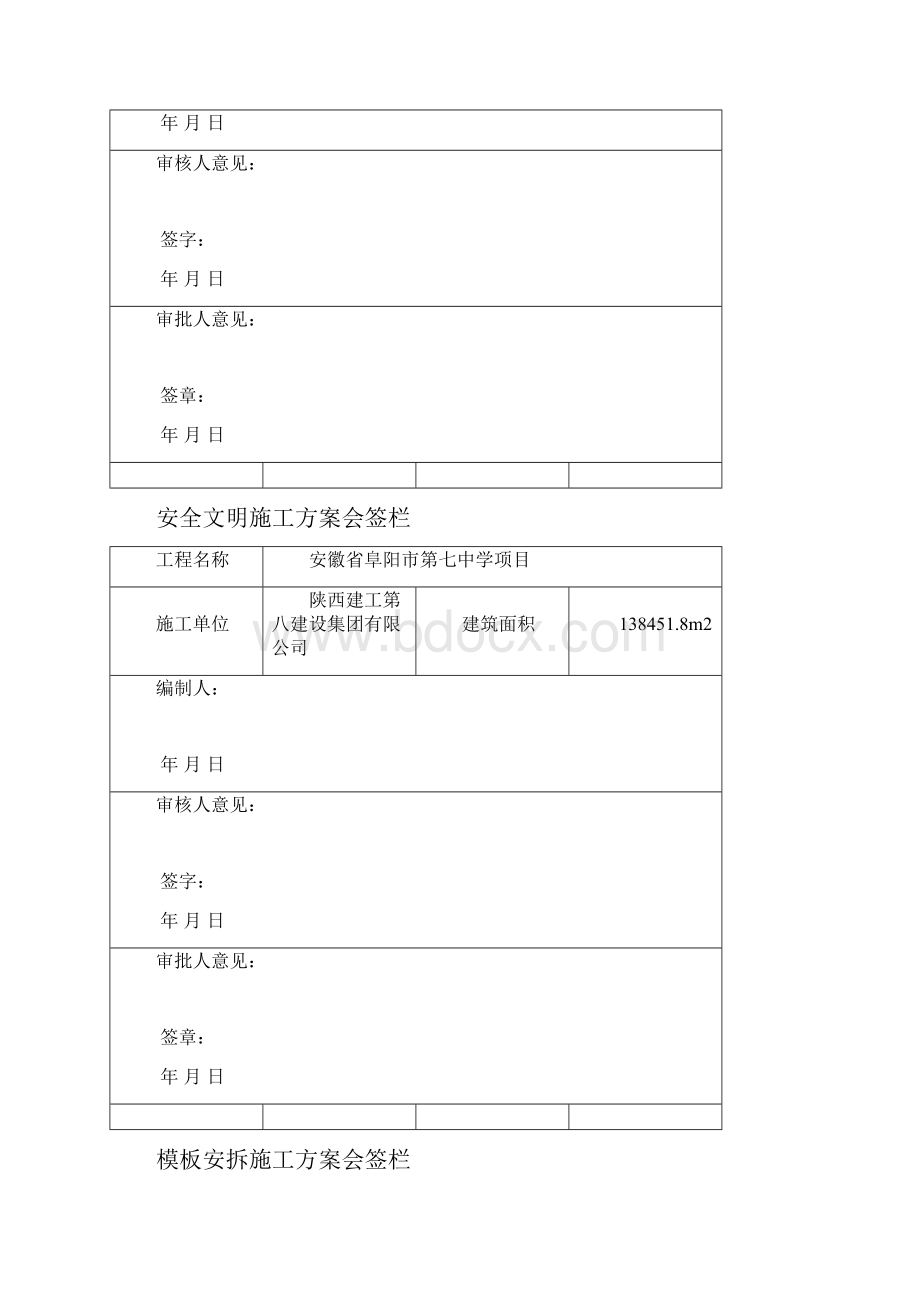 施工组织设计方案会签栏.docx_第2页