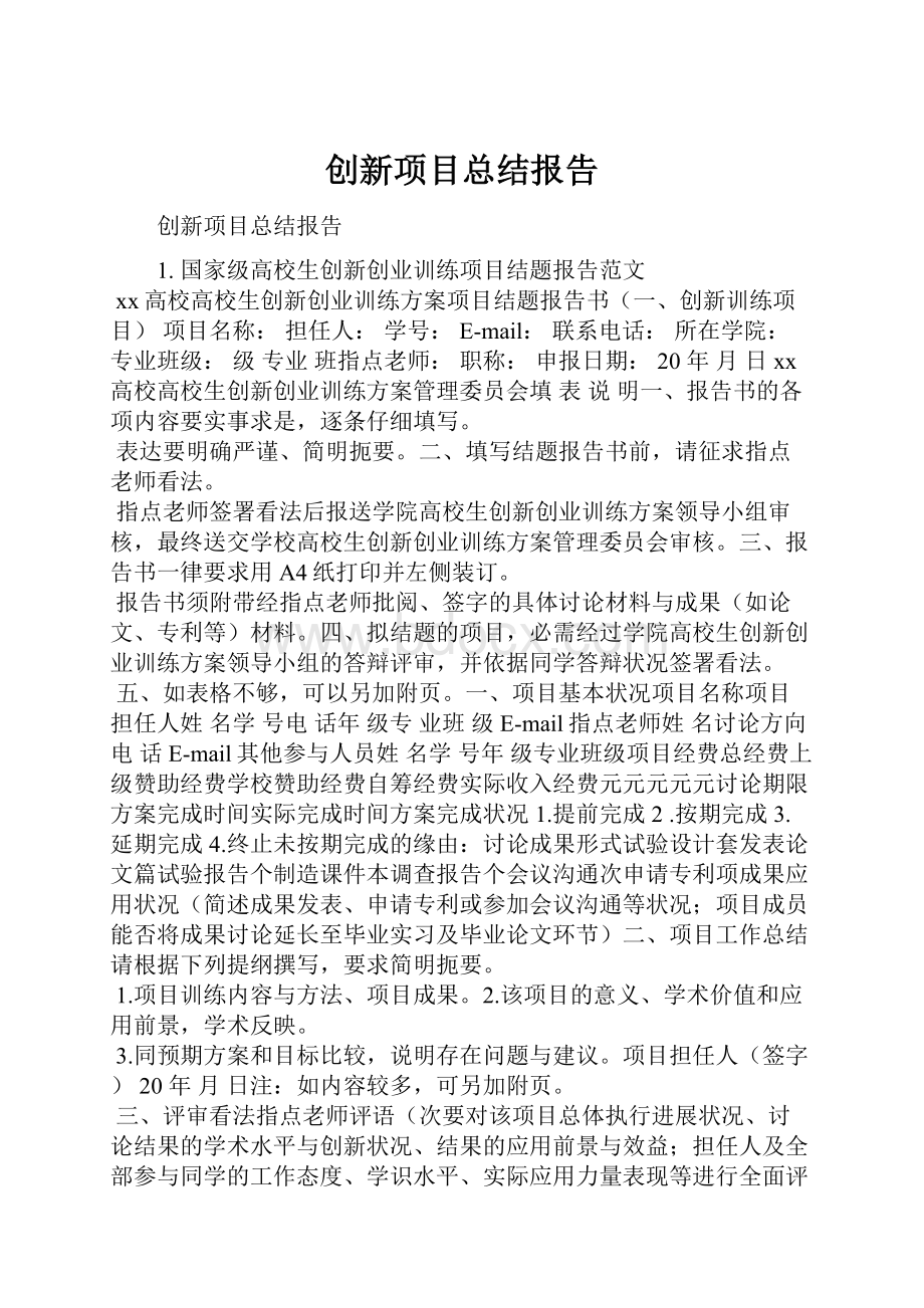 创新项目总结报告.docx