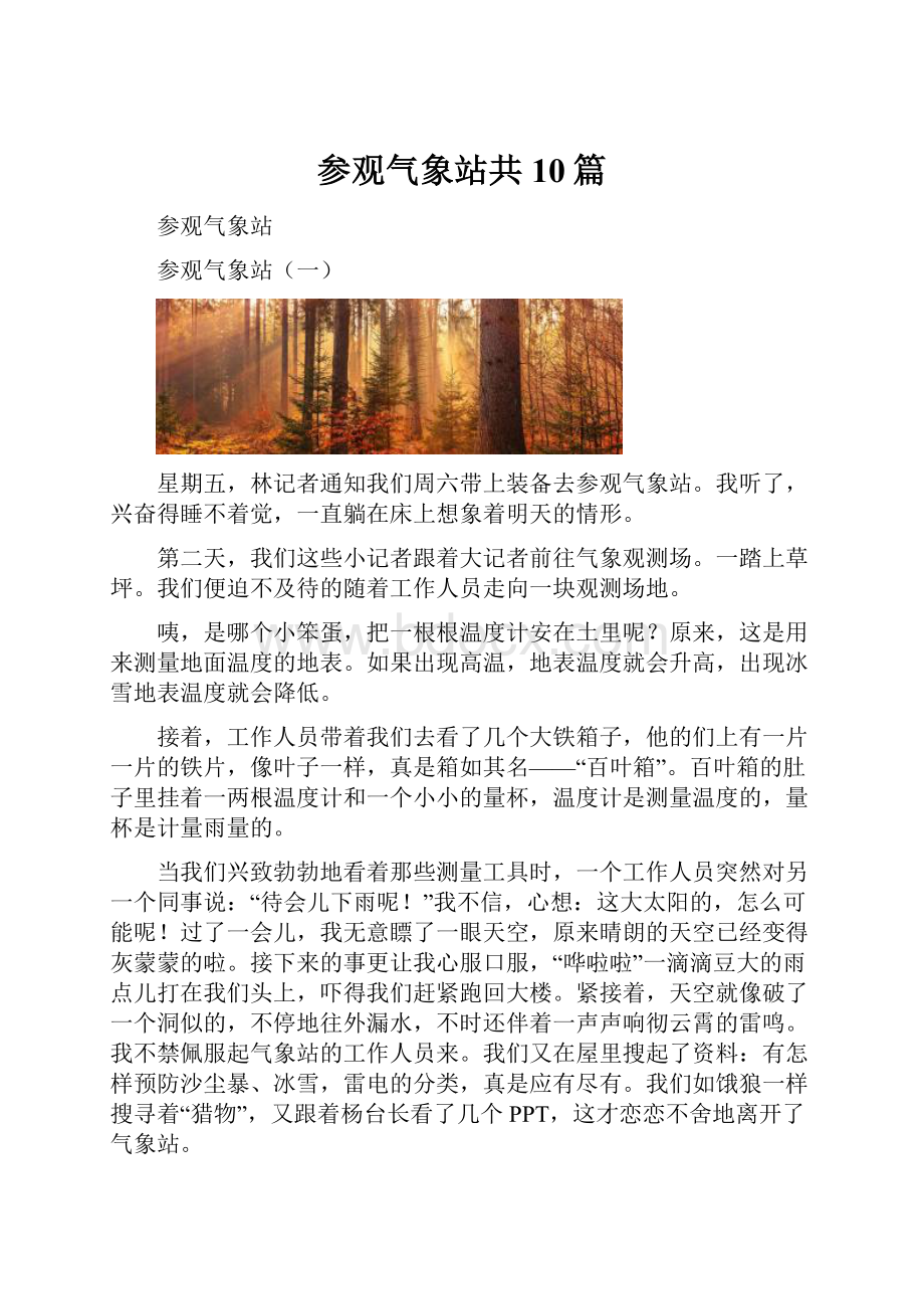 参观气象站共10篇.docx_第1页